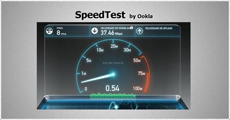 Teste de velocidade da internet .